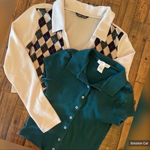 Bundle of 2 tops with collars.